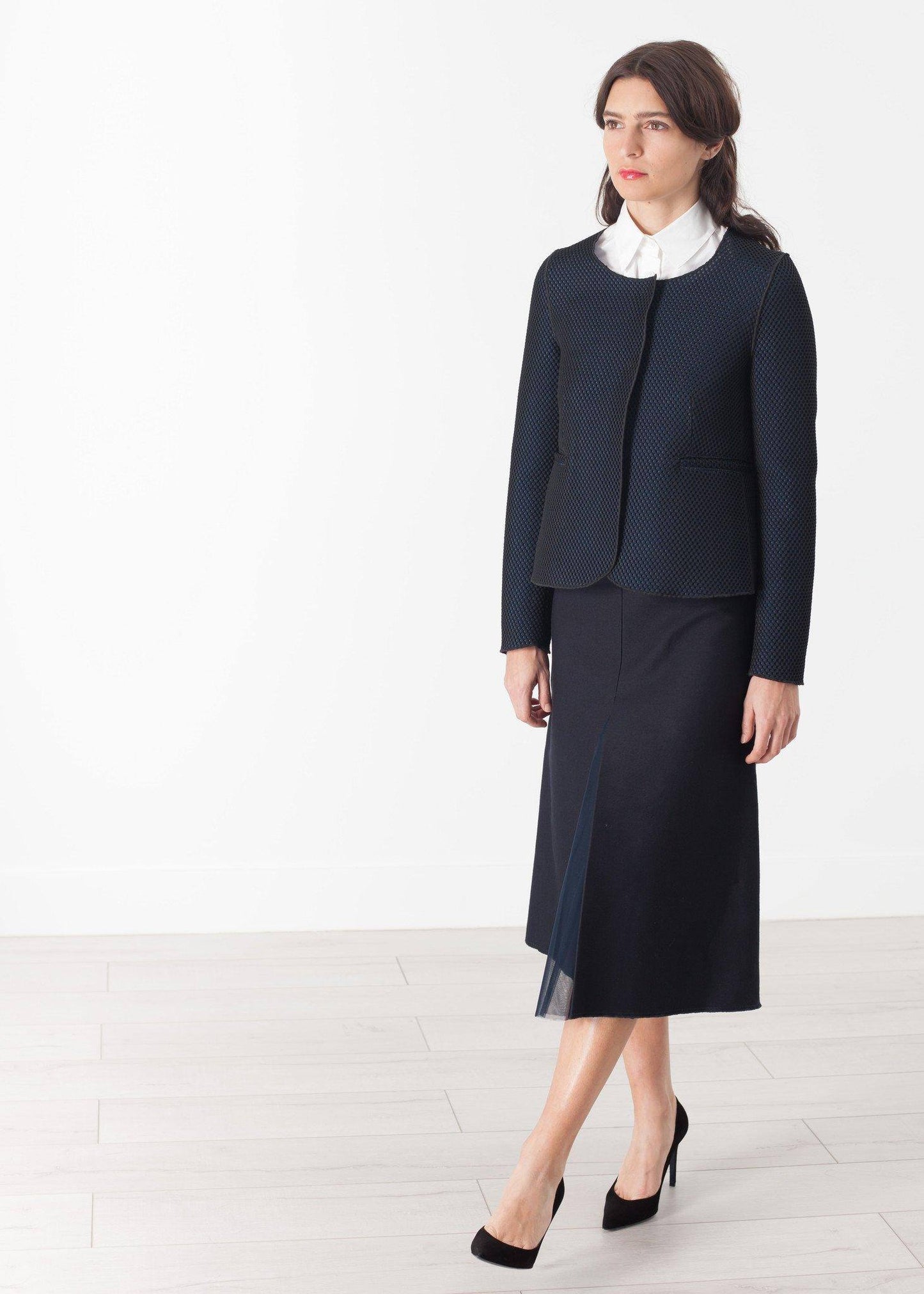 Weave Jacket in Black/Blue - Thang5501