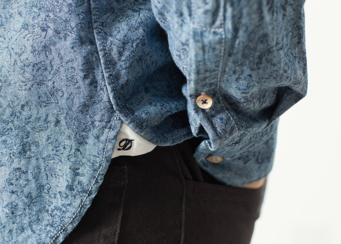 Floral Button-Up in Blue - Thang5501