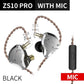 KZ ZS10 Pro Gold Earphones 4BA+1DD Hybrid 10 drivers HIFI Bass Earbuds In Ear Monitor Headphones Noise Cancelling Metal Headset - Thang5501