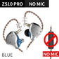 KZ ZS10 Pro Gold Earphones 4BA+1DD Hybrid 10 drivers HIFI Bass Earbuds In Ear Monitor Headphones Noise Cancelling Metal Headset - Thang5501