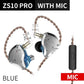 KZ ZS10 Pro Gold Earphones 4BA+1DD Hybrid 10 drivers HIFI Bass Earbuds In Ear Monitor Headphones Noise Cancelling Metal Headset - Thang5501