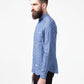Linen Button Up in Blue Diamond - Thang5501
