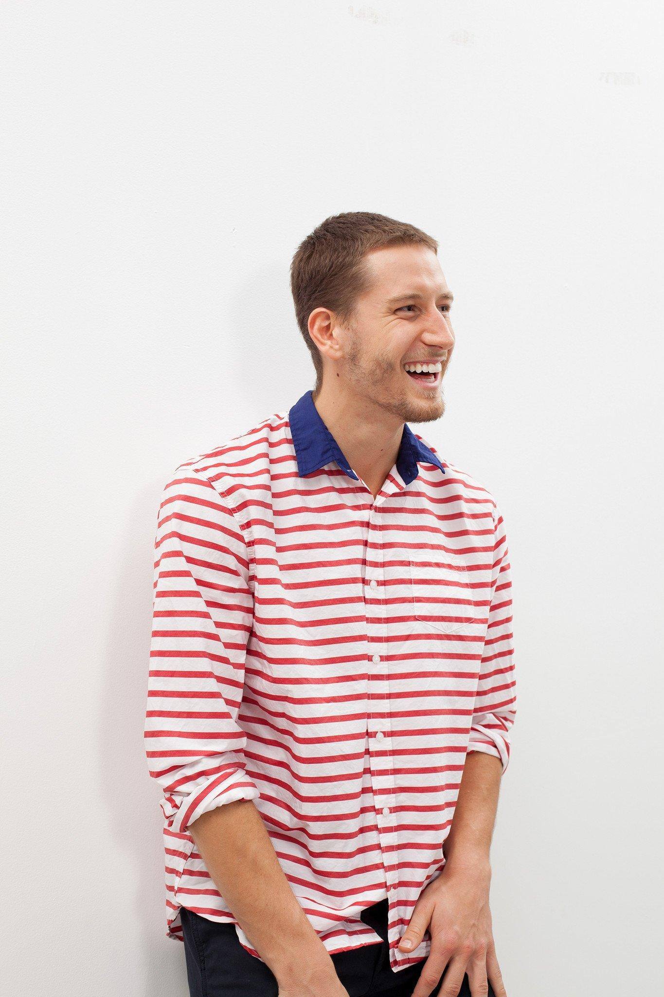 Luke Shirt in Red Stripe - Thang5501
