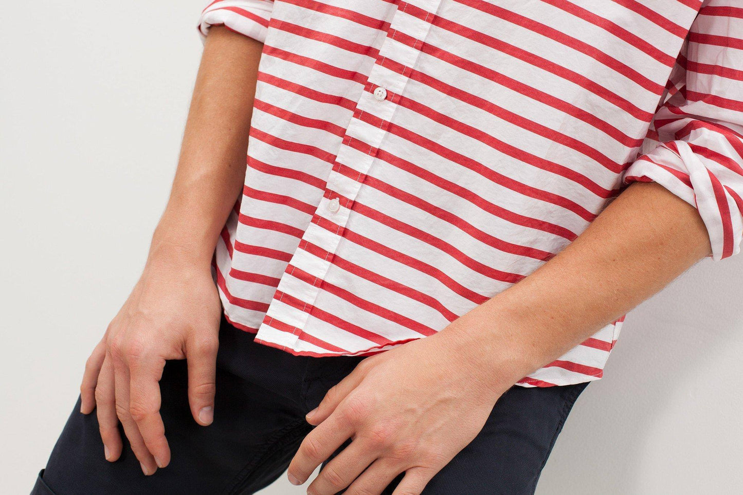 Luke Shirt in Red Stripe - Thang5501