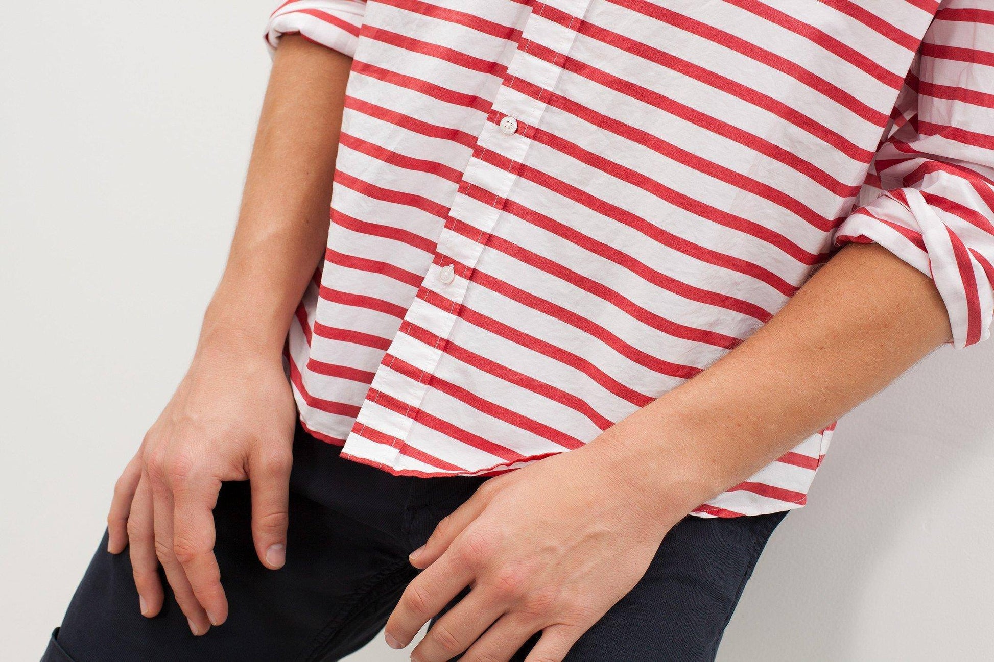 Luke Shirt in Red Stripe - Thang5501