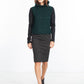 Boucle Turtle Neck in Green/Black - Thang5501