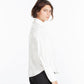 Trim Collar Poplin Blouse in Off White - Thang5501