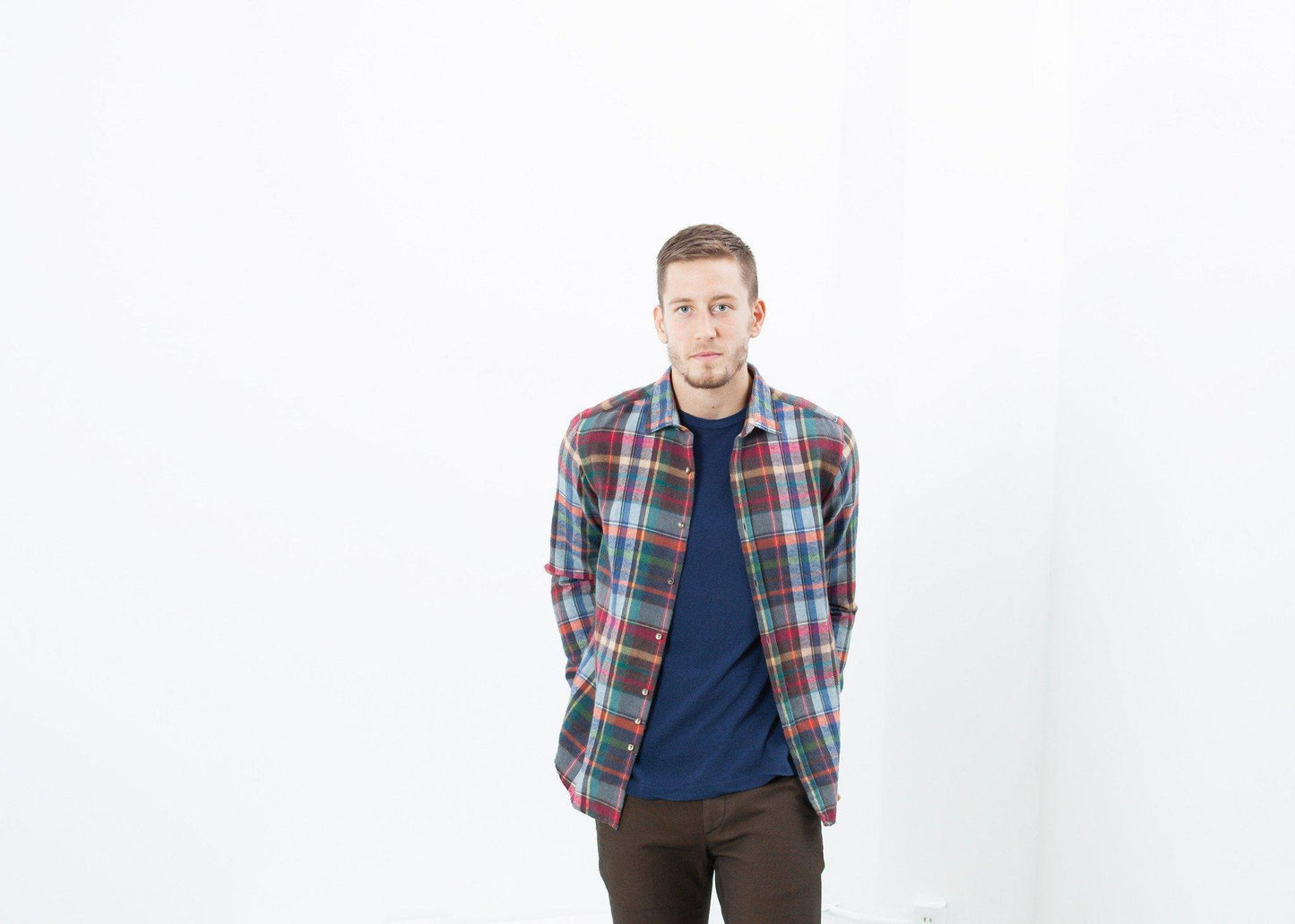 Riccardo Button-Up in Plaid Multi - Thang5501