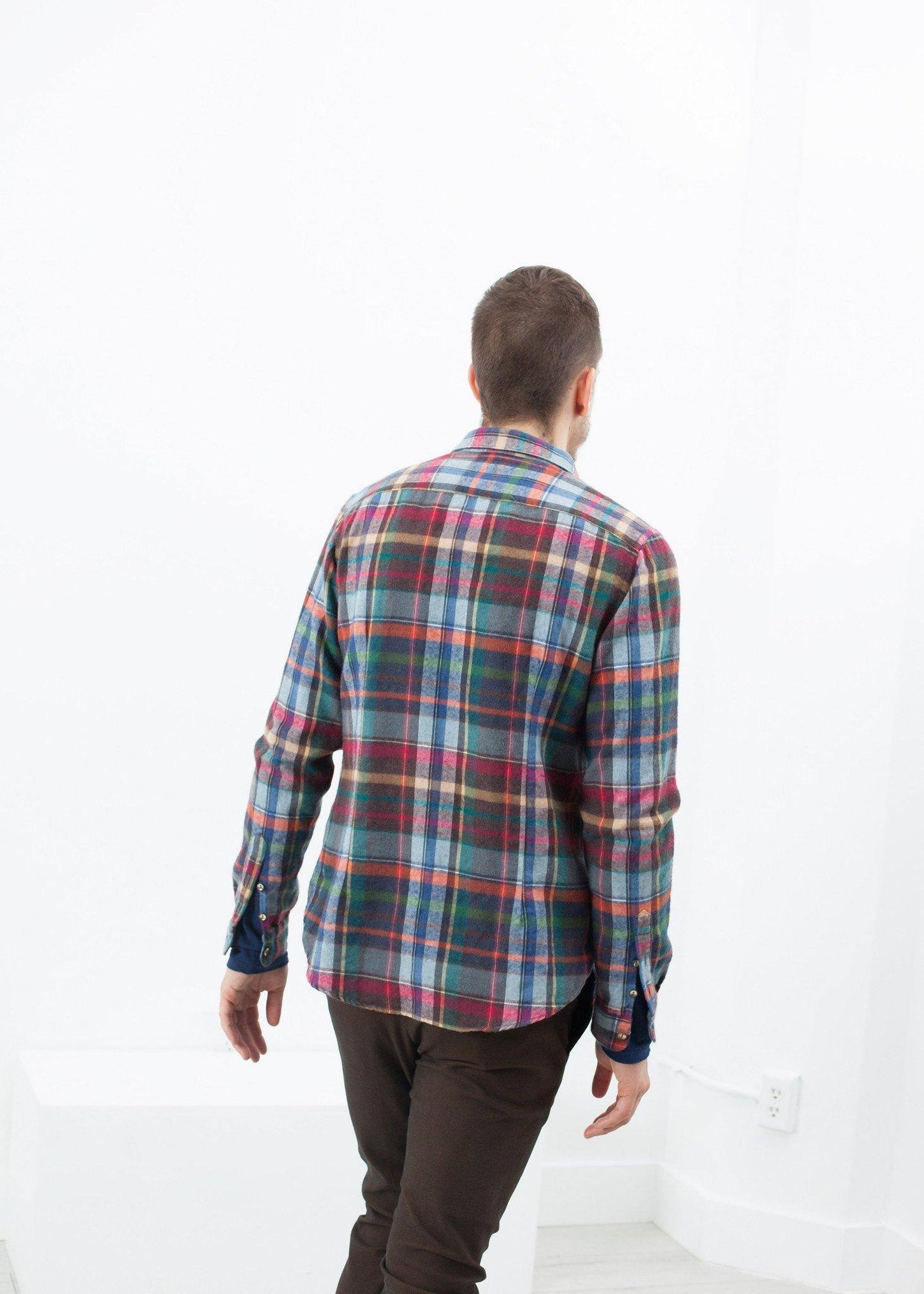 Riccardo Button-Up in Plaid Multi - Thang5501