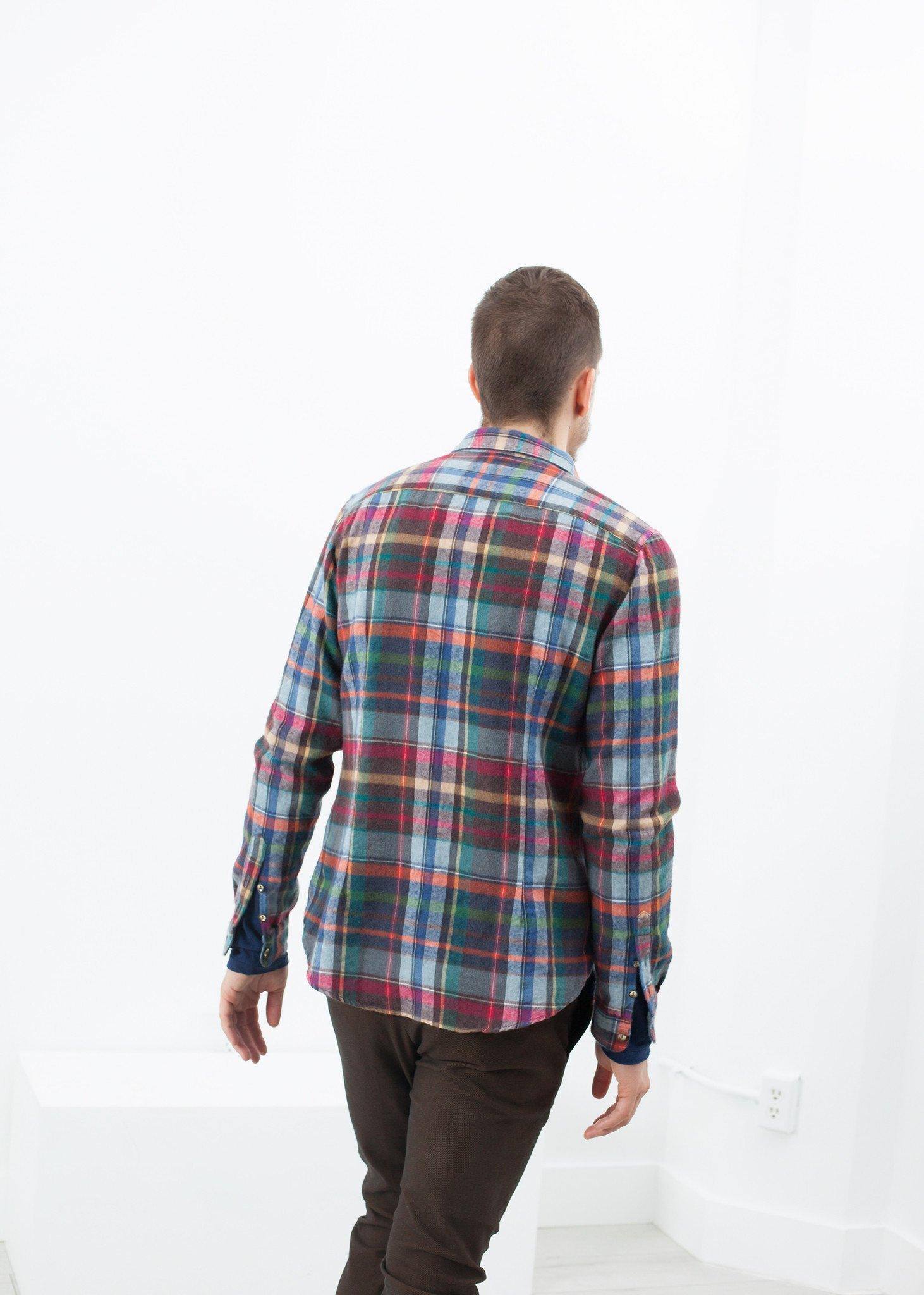 Riccardo Button-Up in Plaid Multi - Thang5501