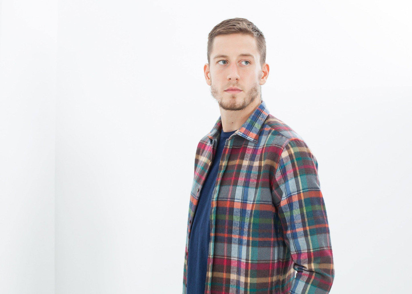 Riccardo Button-Up in Plaid Multi - Thang5501