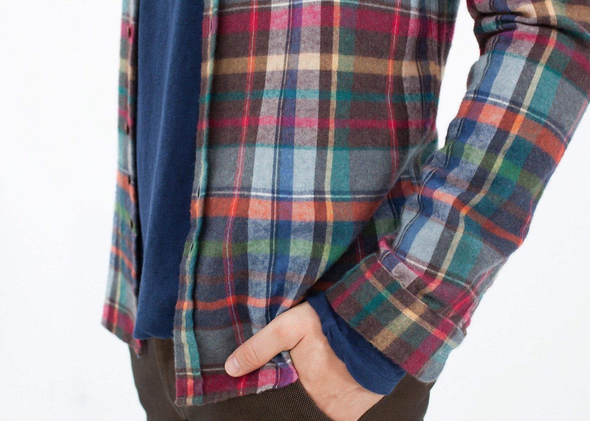Riccardo Button-Up in Plaid Multi - Thang5501