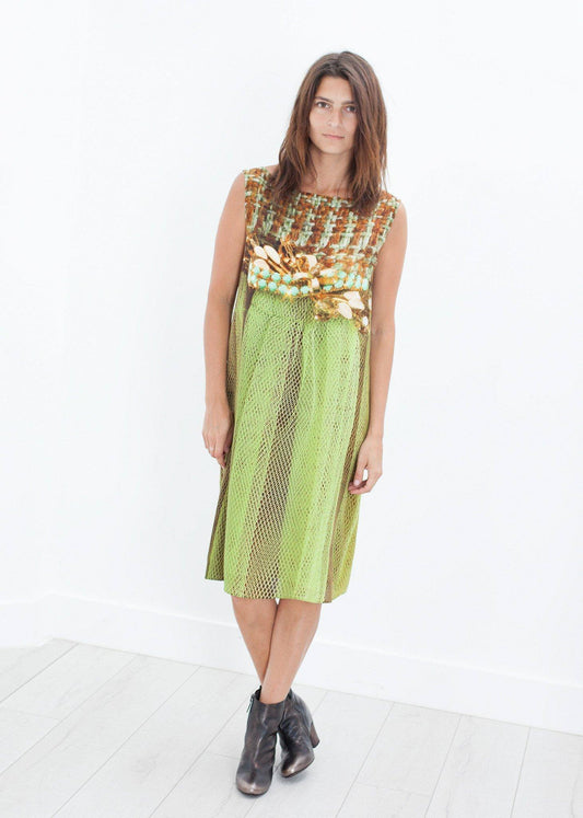 Silk Shift in Tweed and Net - Thang5501