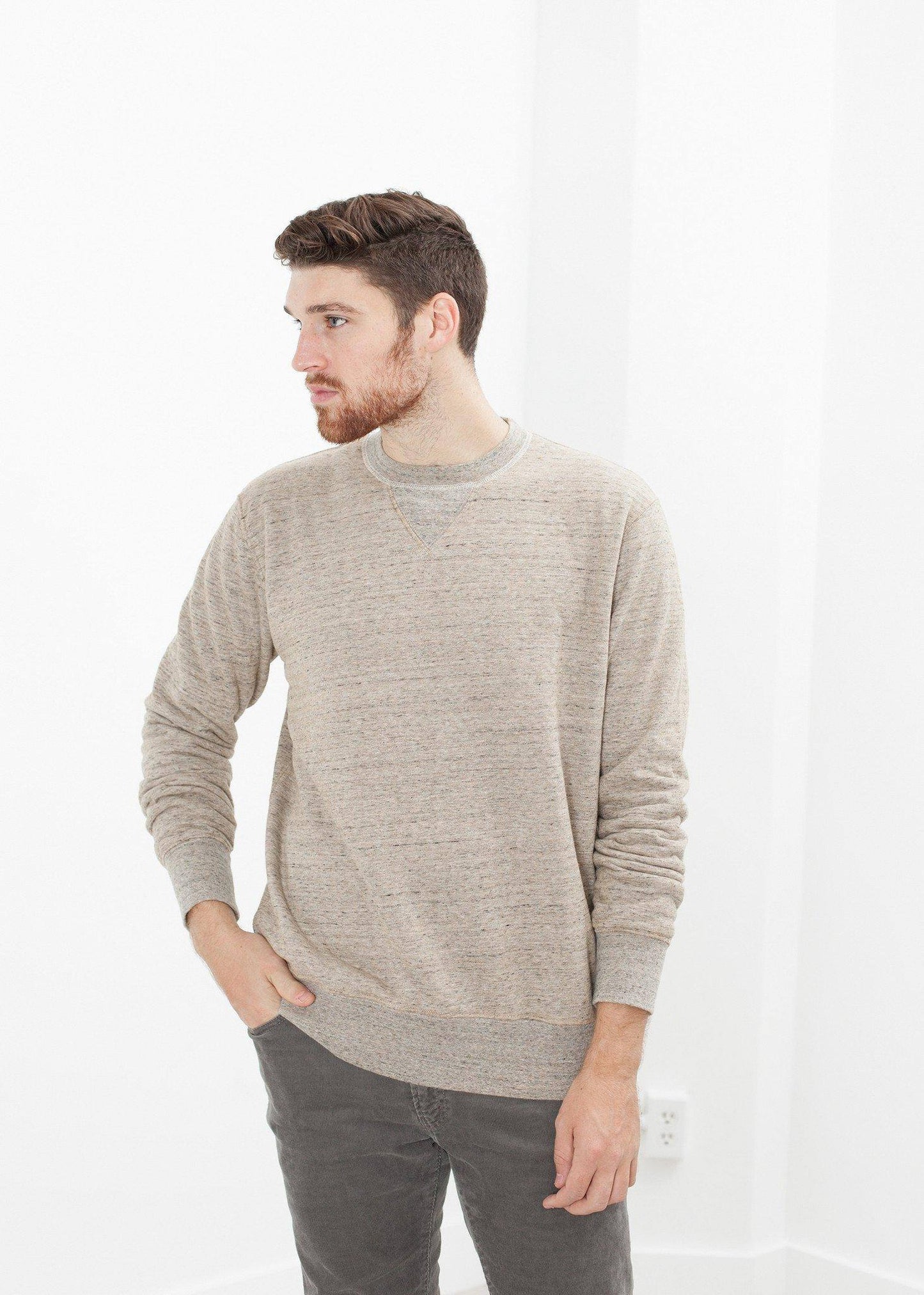 Jeth Sweatshirt in Grey/Rust - Thang5501