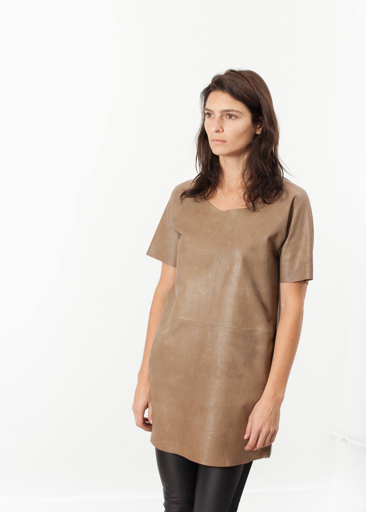 Leather Front Tunic - Thang5501