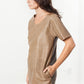 Leather Front Tunic - Thang5501