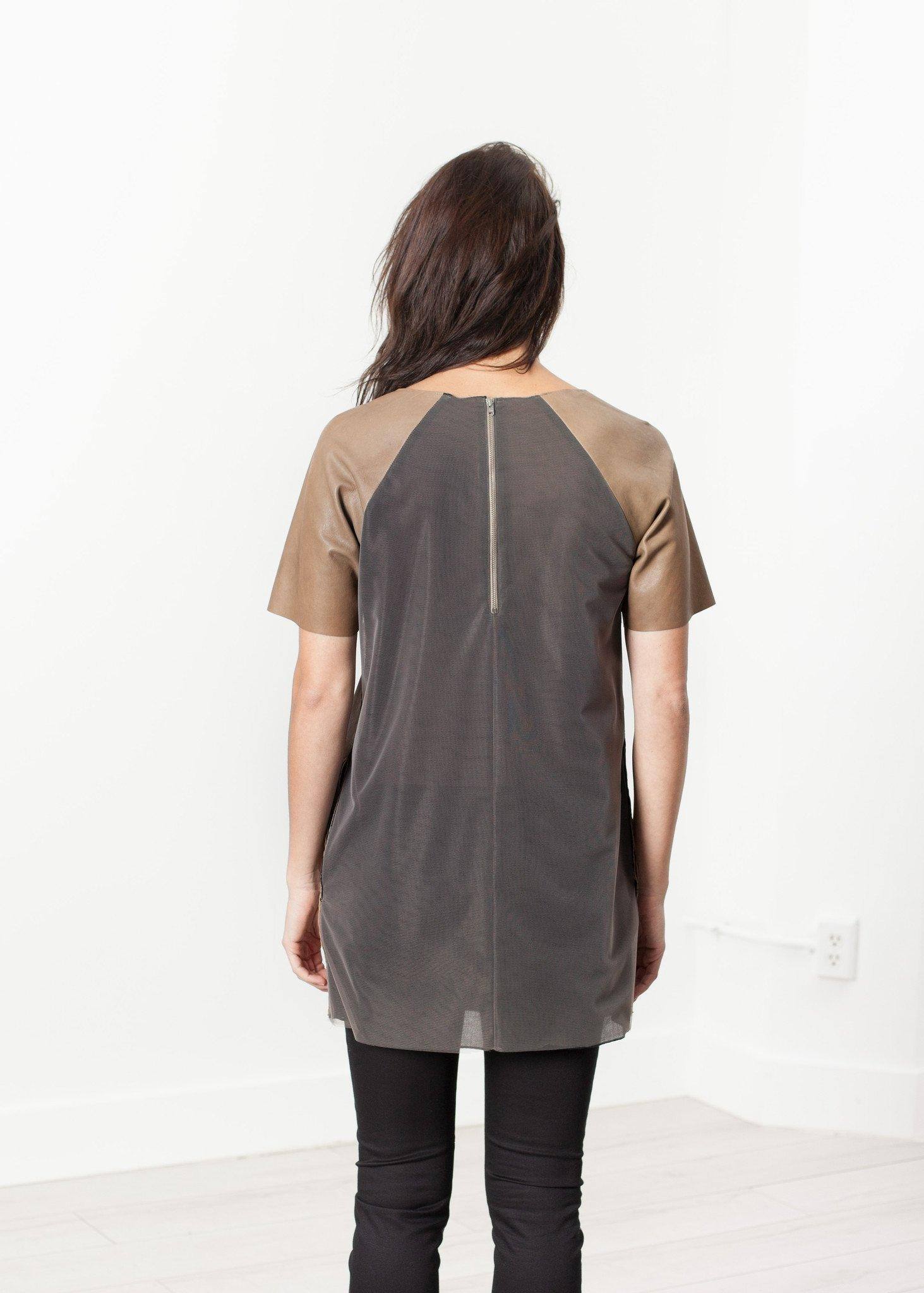 Leather Front Tunic - Thang5501