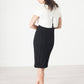 Layered Contrast Dress in Cream/Black - Thang5501