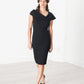 Asymmetric Dress in Black - Thang5501