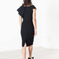 Asymmetric Dress in Black - Thang5501