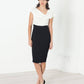 Asymmetric Dress in Cream/Black - Thang5501