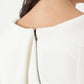 Asymmetric Dress in Cream/Black - Thang5501