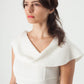 Asymmetric Dress in Cream/Black - Thang5501