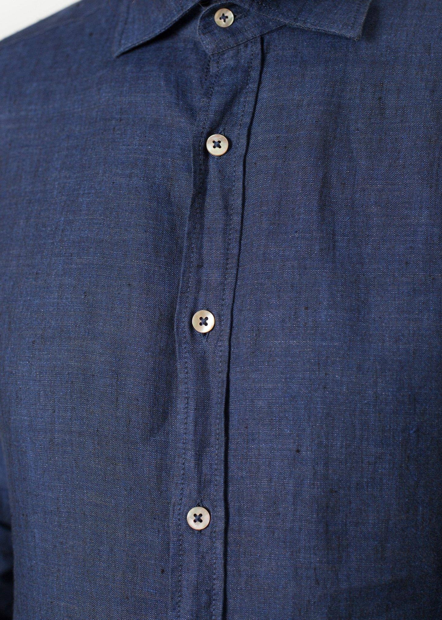 Button Up Shirt in Navy - Thang5501
