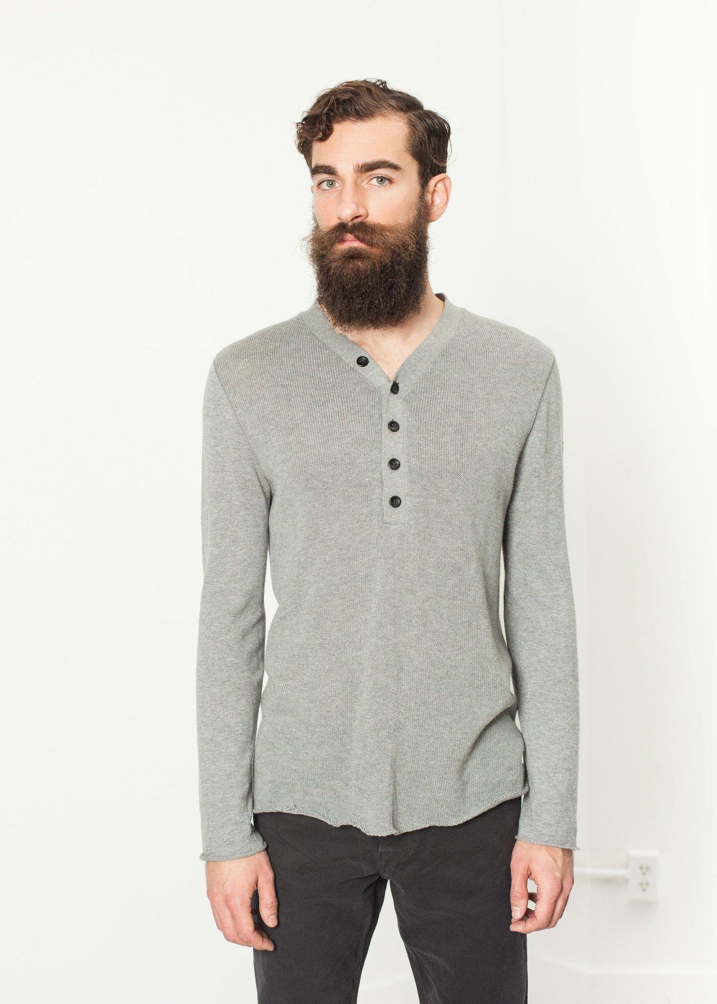 Garbo Henley in Grey - Thang5501