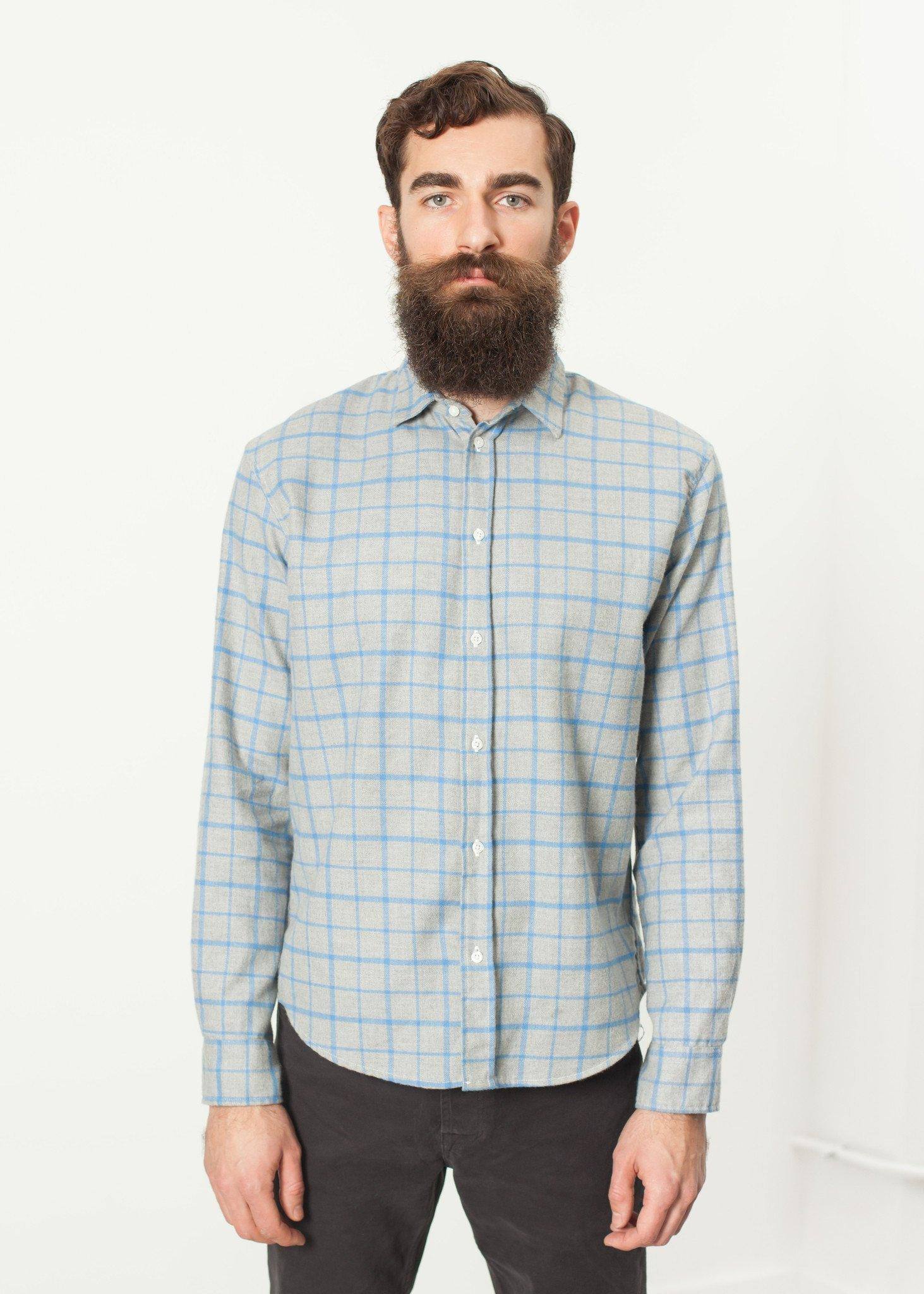 Paul Shirt in Grey Flannel - Thang5501