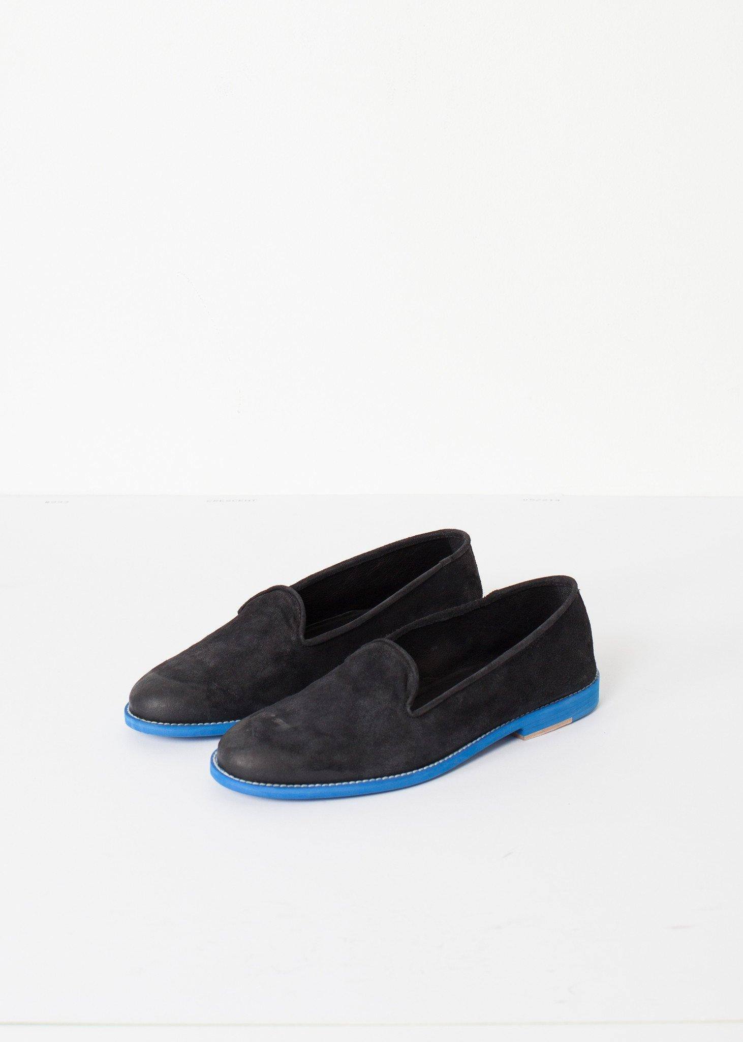 Suede Loafers - Black/Blue - Thang5501