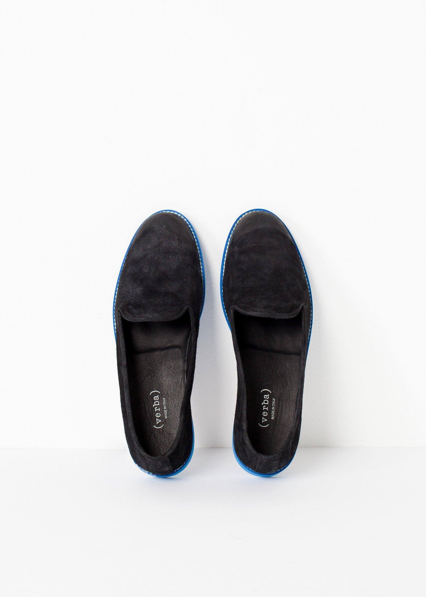 Suede Loafers - Black/Blue - Thang5501