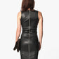 Iranta Leather Dress in Black - Thang5501