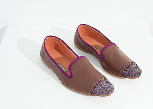 Bizi Cap Toe Loafer in Rose/Aubergine - Thang5501