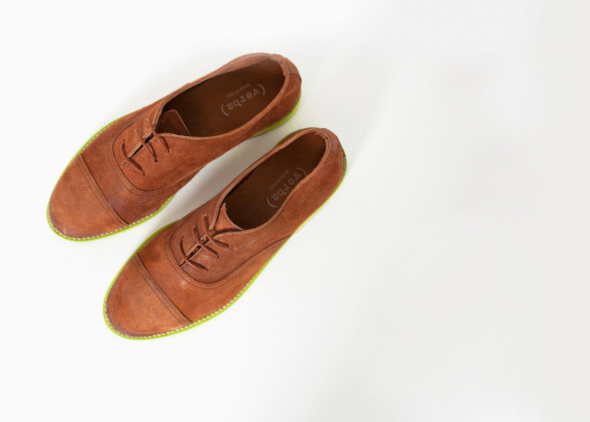 Suede Oxford in Natural/Lime - Thang5501