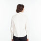 Trim Collar Poplin Blouse in Off White - Thang5501