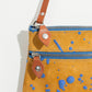 Ink Splatter Shoulder Bag in Mustard/Blue - Thang5501